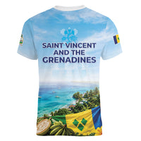 Saint Vincent And The Grenadines Women V-Neck T-Shirt October 27 Independence Day