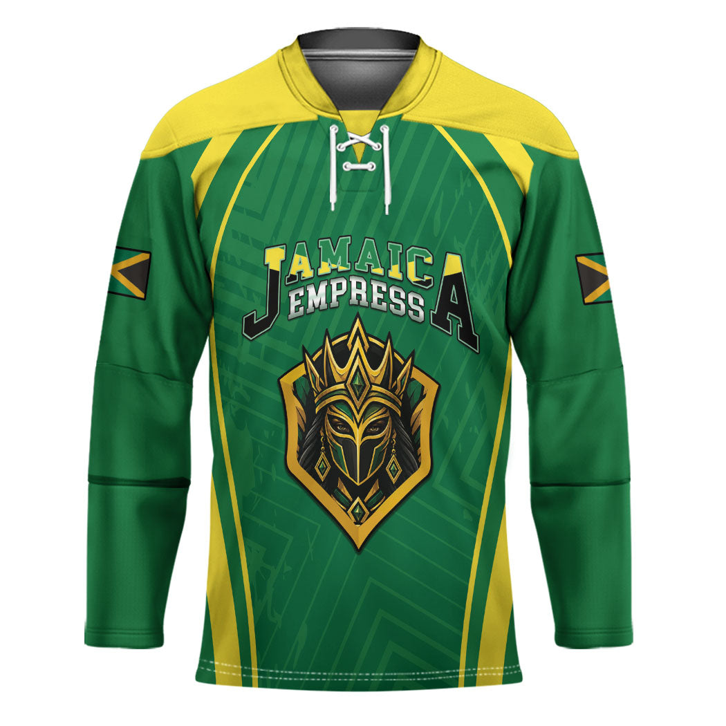 Custom 2026 Jamaica Cricket Queens Hockey Jersey Sporty Style