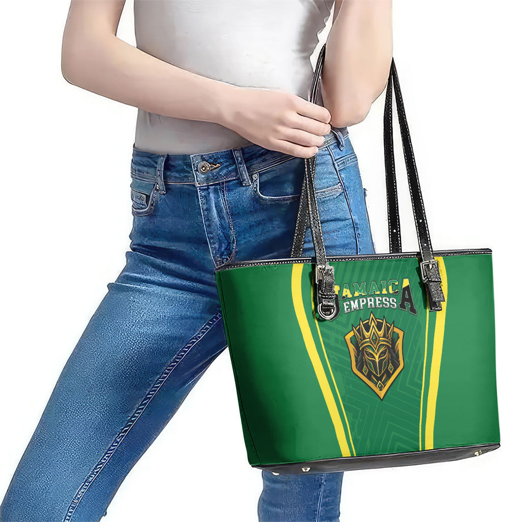 2026 Jamaica Cricket Queens Leather Tote Bag Sporty Style