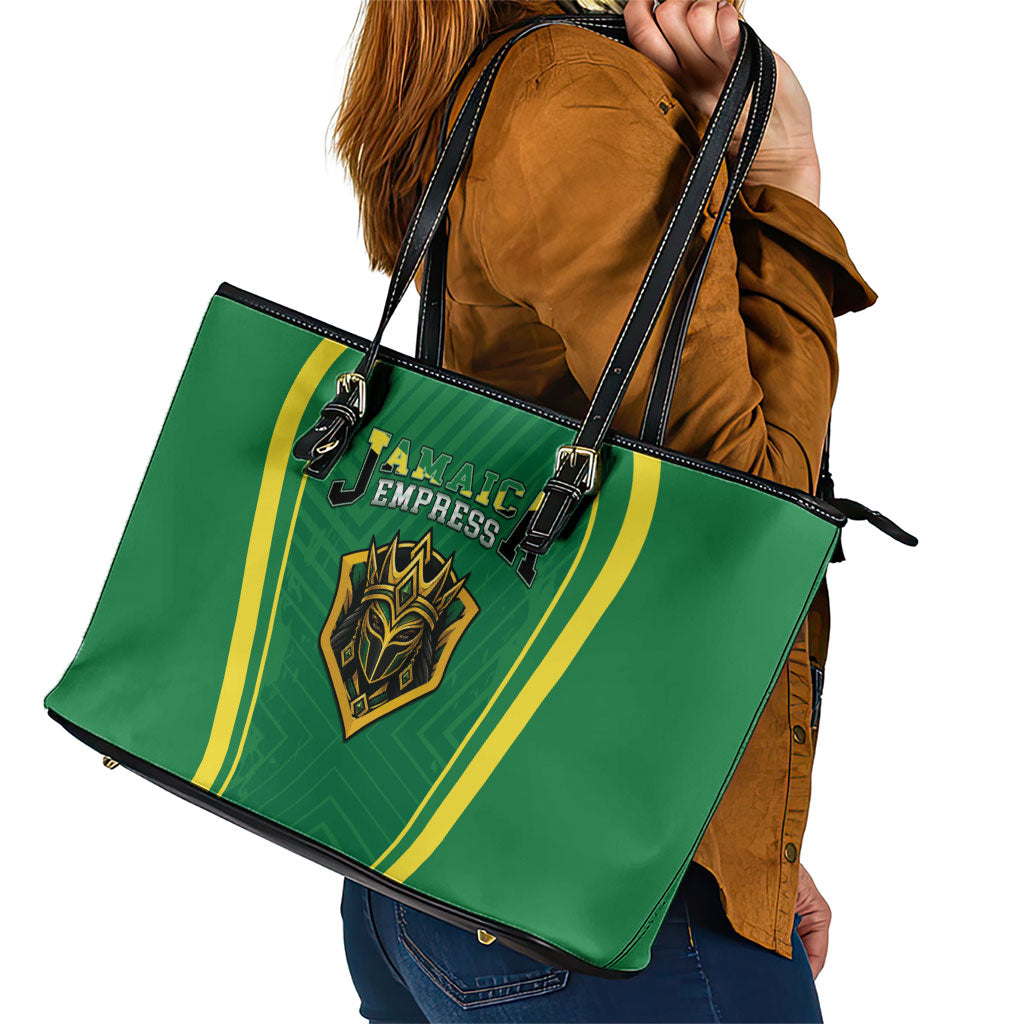 2026 Jamaica Cricket Queens Leather Tote Bag Sporty Style