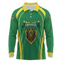 Custom 2026 Jamaica Cricket Queens Long Sleeve Polo Shirt Sporty Style
