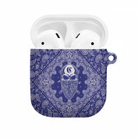 Blue Paisley AirPods Case Skull Gangster - Wonder Print Shop