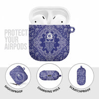 Blue Paisley AirPods Case Skull Gangster - Wonder Print Shop