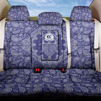 Blue Paisley Back Car Seat Cover Skull Gangster - Wonder Print Shop