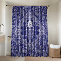 Blue Paisley Bathroom Set Skull Gangster - Wonder Print Shop