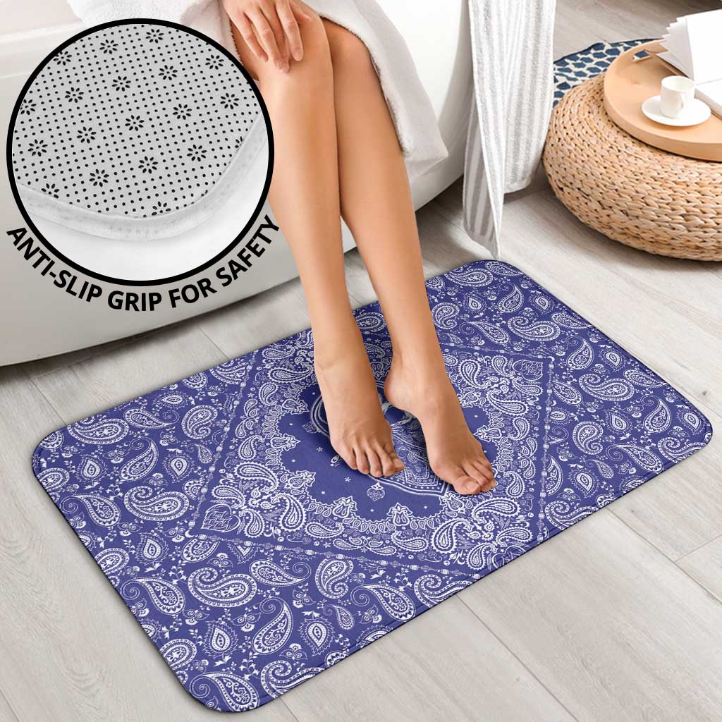Blue Paisley Bathroom Set Skull Gangster - Wonder Print Shop