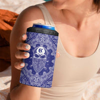 Blue Paisley 4 in 1 Can Cooler Tumbler Skull Gangster - Wonder Print Shop