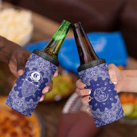 Blue Paisley 4 in 1 Can Cooler Tumbler Skull Gangster - Wonder Print Shop