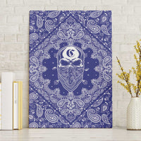 Blue Paisley Canvas Wall Art Skull Gangster - Wonder Print Shop