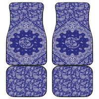 Blue Paisley Car Mats Skull Gangster - Wonder Print Shop