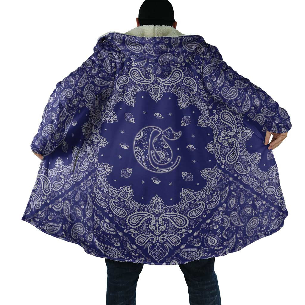Blue Paisley Cloak Skull Gangster - Wonder Print Shop