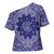 Blue Paisley Cross Shoulder Shirt Skull Gangster - Wonder Print Shop