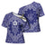 Blue Paisley Cross Shoulder Shirt Skull Gangster - Wonder Print Shop