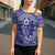 Blue Paisley Cross Shoulder Shirt Skull Gangster - Wonder Print Shop