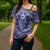 Blue Paisley Cross Shoulder Shirt Skull Gangster - Wonder Print Shop
