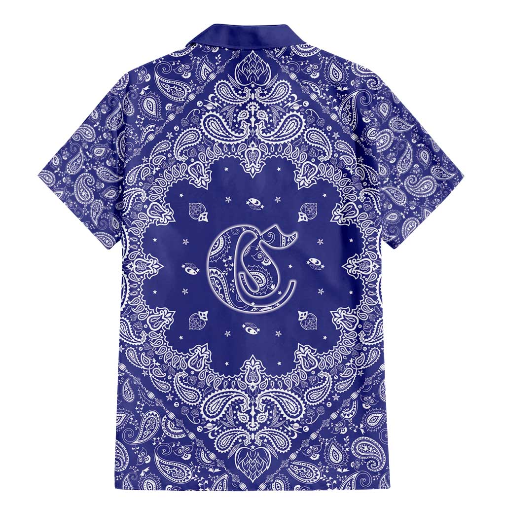 Blue Paisley Family Matching Mermaid Dress and Hawaiian Shirt Skull Gangster - Wonder Print Shop