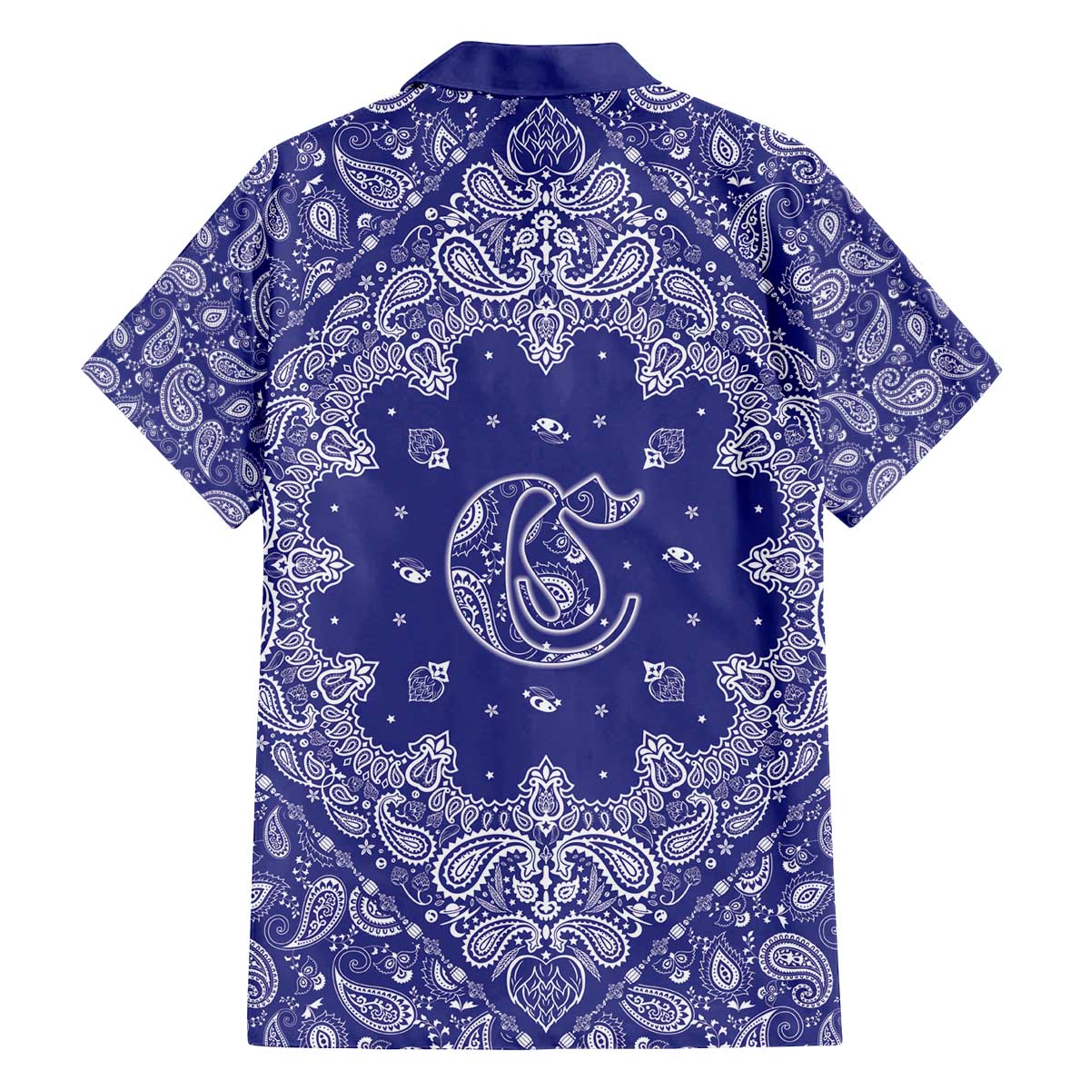 Blue Paisley Family Matching Off The Shoulder Long Sleeve Dress and Hawaiian Shirt Skull Gangster - Wonder Print Shop