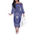 Blue Paisley Family Matching Off The Shoulder Long Sleeve Dress and Hawaiian Shirt Skull Gangster - Wonder Print Shop