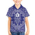 Blue Paisley Family Matching Short Sleeve Bodycon Dress and Hawaiian Shirt Skull Gangster - Wonder Print Shop
