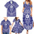 Blue Paisley Family Matching Summer Maxi Dress and Hawaiian Shirt Skull Gangster - Wonder Print Shop