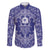 Blue Paisley Family Matching Summer Maxi Dress and Hawaiian Shirt Skull Gangster - Wonder Print Shop