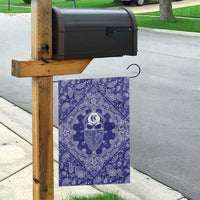 Blue Paisley Garden Flag Skull Gangster - Wonder Print Shop