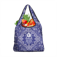 Blue Paisley Grocery Bag Skull Gangster - Wonder Print Shop