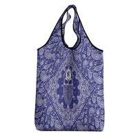 Blue Paisley Grocery Bag Skull Gangster - Wonder Print Shop