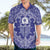 Blue Paisley Hawaiian Shirt Skull Gangster - Wonder Print Shop