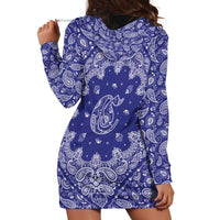 Blue Paisley Hoodie Dress Skull Gangster - Wonder Print Shop