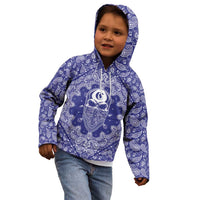 Blue Paisley Kid Hoodie Skull Gangster - Wonder Print Shop