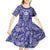 Blue Paisley Kid Short Sleeve Dress Skull Gangster - Wonder Print Shop