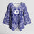 Blue Paisley Kimono Sleeve Blouse Skull Gangster - Wonder Print Shop