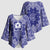 Blue Paisley Kimono Sleeve Blouse Skull Gangster - Wonder Print Shop