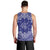 Blue Paisley Men Tank Top Skull Gangster - Wonder Print Shop