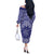 Blue Paisley Off The Shoulder Long Sleeve Dress Skull Gangster - Wonder Print Shop