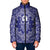 Blue Paisley Padded Jacket Skull Gangster - Wonder Print Shop