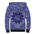 Blue Paisley Sherpa Hoodie Skull Gangster - Wonder Print Shop