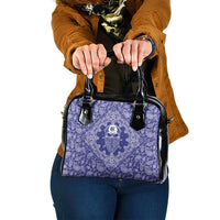 Blue Paisley Shoulder Handbag Skull Gangster - Wonder Print Shop