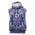 Blue Paisley Sleeveless Hoodie Skull Gangster - Wonder Print Shop