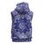 Blue Paisley Sleeveless Hoodie Skull Gangster - Wonder Print Shop