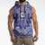 Blue Paisley Sleeveless Hoodie Skull Gangster - Wonder Print Shop