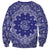 Blue Paisley Sweatshirt Skull Gangster - Wonder Print Shop