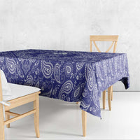 Blue Paisley Tablecloth Skull Gangster - Wonder Print Shop