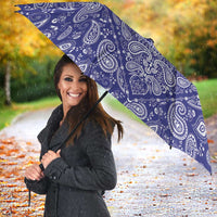 Blue Paisley Umbrella Skull Gangster - Wonder Print Shop