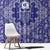 Blue Paisley Window Curtain Skull Gangster - Wonder Print Shop