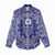 Blue Paisley Women Casual Shirt Skull Gangster - Wonder Print Shop