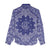 Blue Paisley Women Casual Shirt Skull Gangster - Wonder Print Shop