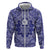 Blue Paisley Zip Hoodie Skull Gangster - Wonder Print Shop