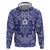 Blue Paisley Zip Hoodie Skull Gangster - Wonder Print Shop